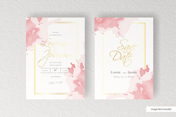 Watercolor wedding invitation template