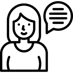 Women's free speech icon, International Women's Day related vector