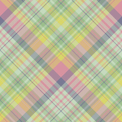 Seamless pattern in festive yellow, green, violet and pink colors for plaid, fabric, textile, clothes, tablecloth and other things. Vector image. 2