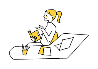 オフィスで話す女性02