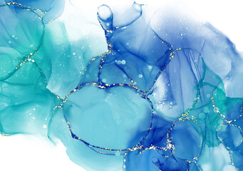 アルコールインク アート 背景テクスチャ フレーム   © azure