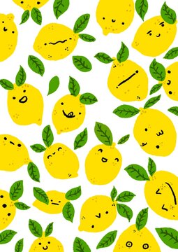 Illustration vector background, lemon