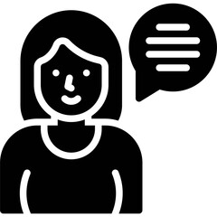 Women's free speech icon, International Women's Day related vector