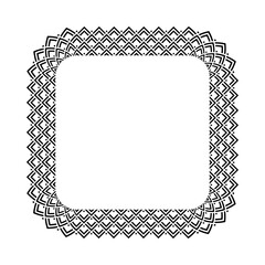 Geometric pattern for decorative square frame.
