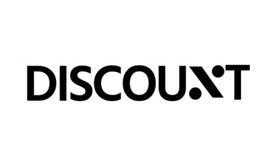 Discount Text Logo Design for print or use as poster, card, flyer or T Shirt