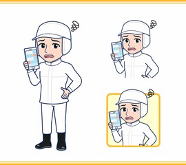 食品加工の仕事をしている人