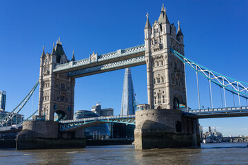 Fototapeta na wymiar A view of the Tower Bridge in London