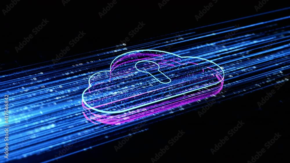Aufkleber digital cloud computing using artificial intelligence. futuristic technology internet and big data 5