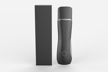 Ultrasonic Skin Scrubber Deep Face Cleaning Machine Peeling Shovel Facial Pore Cleaner Face Skin Scrubber Lift Machine. 3d illustration