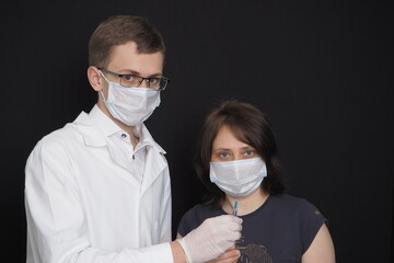 A photo of people in the doctor's office. A