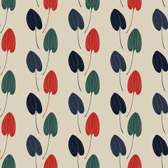 Decorative Seamless leaf pattern, Vector illustration.