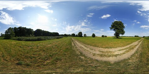 Late Summer Rural Landscape HDRI Panorama