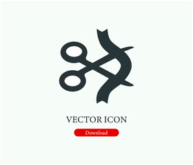 Fototapeta premium Inauguration vector icon. Editable stroke. Symbol in Line Art Style for Design, Presentation, Website or Apps Elements, Logo. Pixel vector graphics - Vector