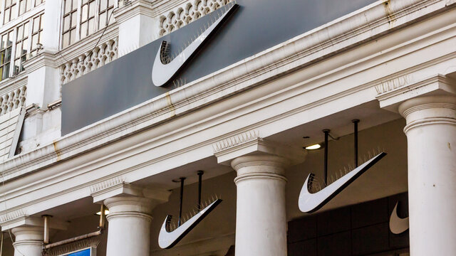 A view of Nike showroom, a American multinational corporation