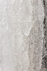 Background from ice. The structure of frozen water. Texture