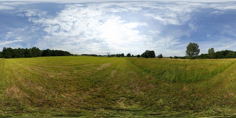 Countryside Village HDRI landscape, 360 degree panorama