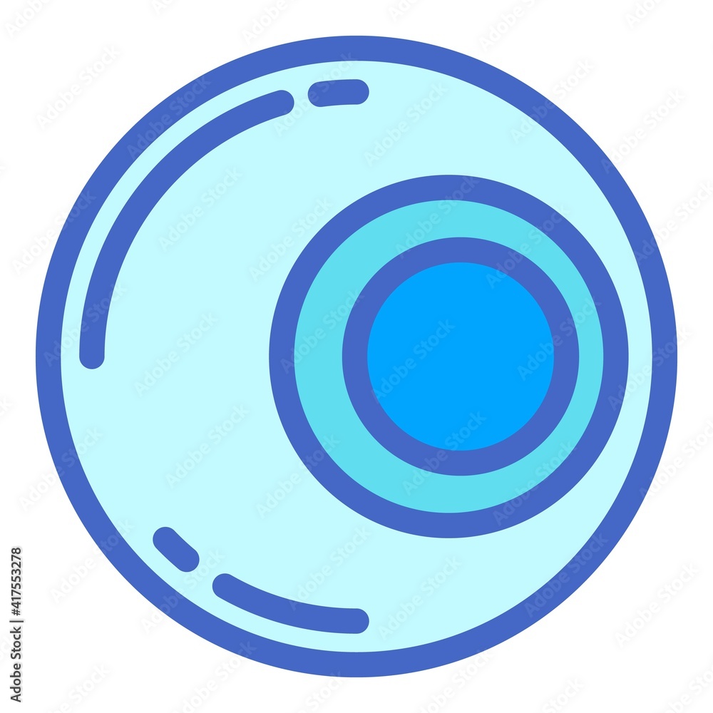 Poster Soft contact lens icon. Outline soft contact lens vector icon for web design isolated on white background