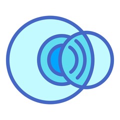 Contact eyes lens icon. Outline contact eyes lens vector icon for web design isolated on white background