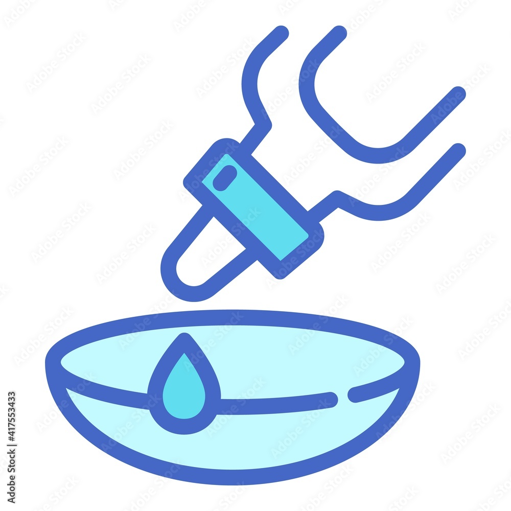 Poster drop contact lens icon. outline drop contact lens vector icon for web design isolated on white backg