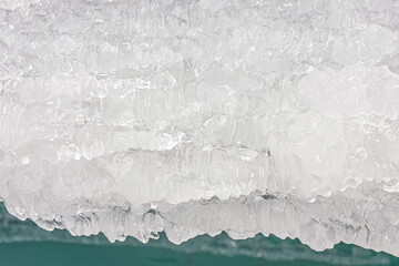 Background from ice. The structure of frozen water. Texture