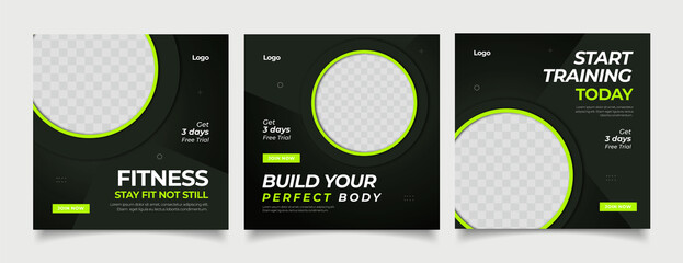 Gym Fitness social media post template