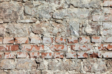 background of old red brick wall