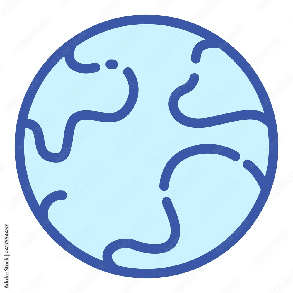 Poster earth planet icon. outline earth planet vector icon for web design isolated on white background