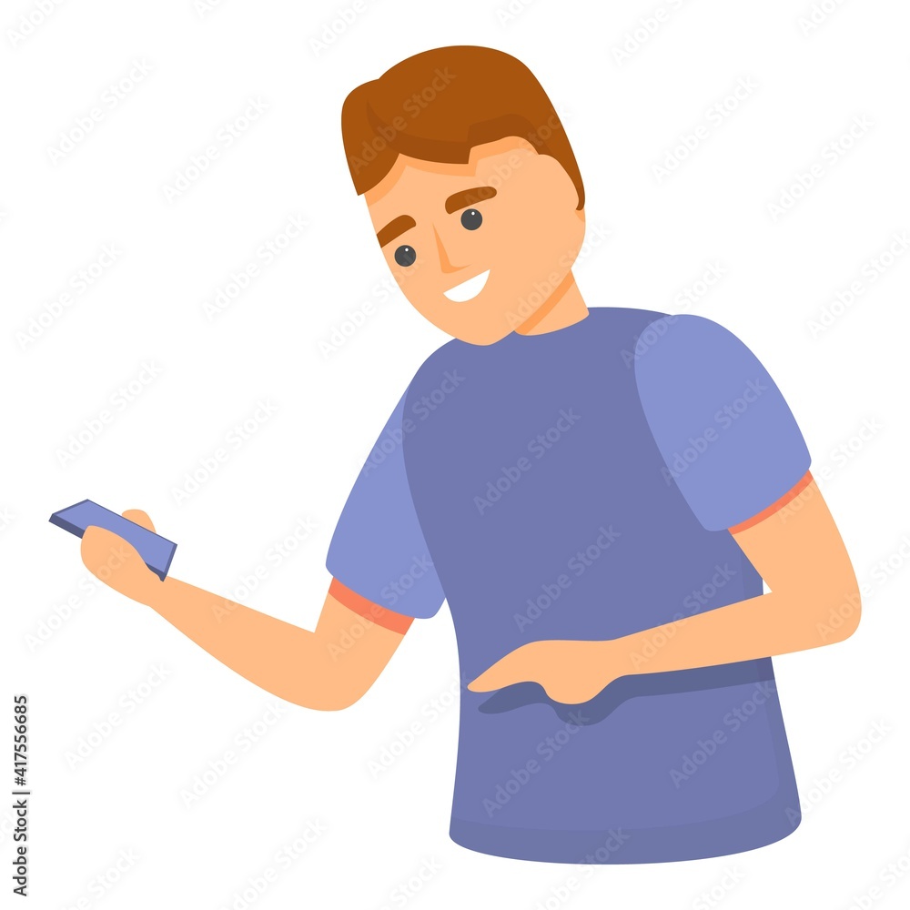 Poster smartphone game play icon. cartoon of smartphone game play vector icon for web design isolated on wh