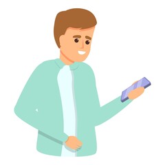 Smartphone conversation icon. Cartoon of smartphone conversation vector icon for web design isolated on white background