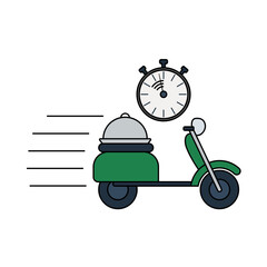 Restaurant Scooter Delivery Icon