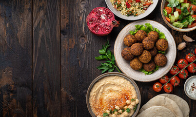 Middle eastern or arabic cuisines - obrazy, fototapety, plakaty