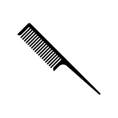 Hair combs vector icon. Hairbrush silhouette isolated on white background.