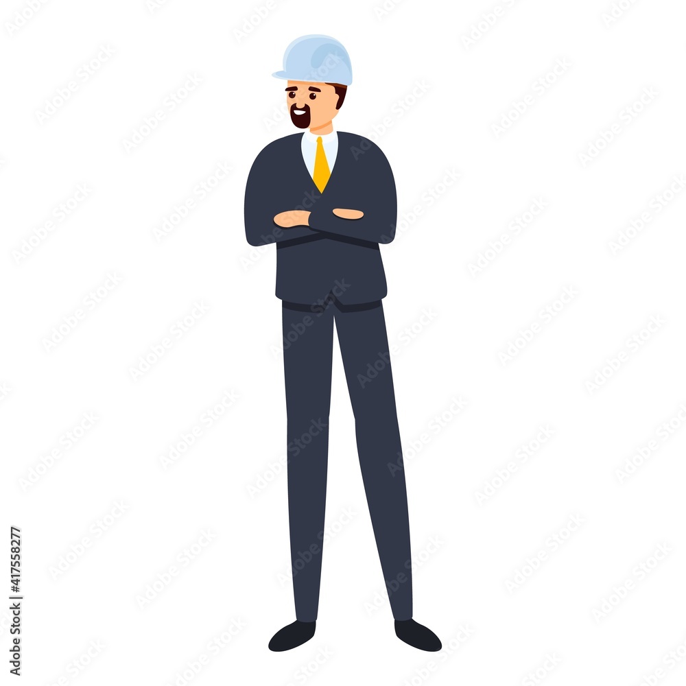 Aufkleber builder technician icon. cartoon of builder technician vector icon for web design isolated on white 