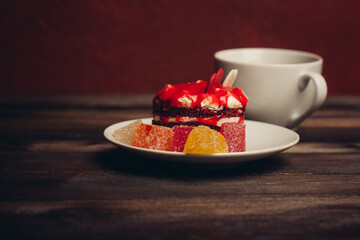 cake red Velvet marmalade sweets dessert for tea snack
