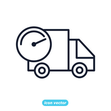 Delivery truck logistics icon. fast delivery shipping symbol template for graphic and web design collection logo vector illustration