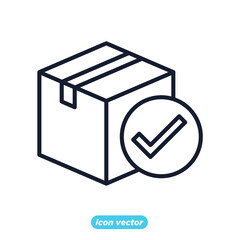 received parcel box icon. delivery shipping symbol template for graphic and web design collection logo vector illustration