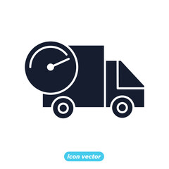 Delivery truck logistics icon. fast delivery shipping symbol template for graphic and web design collection logo vector illustration