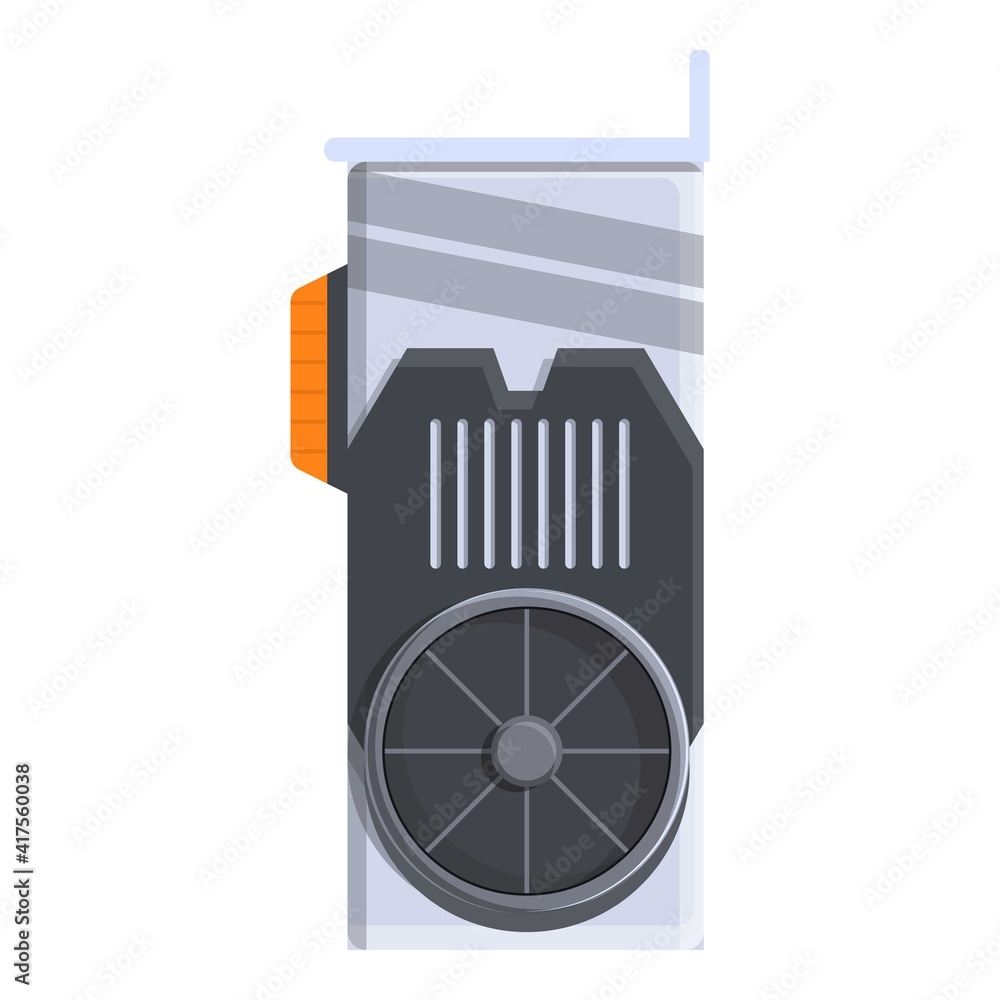 Poster integrated gpu icon. cartoon of integrated gpu vector icon for web design isolated on white backgrou