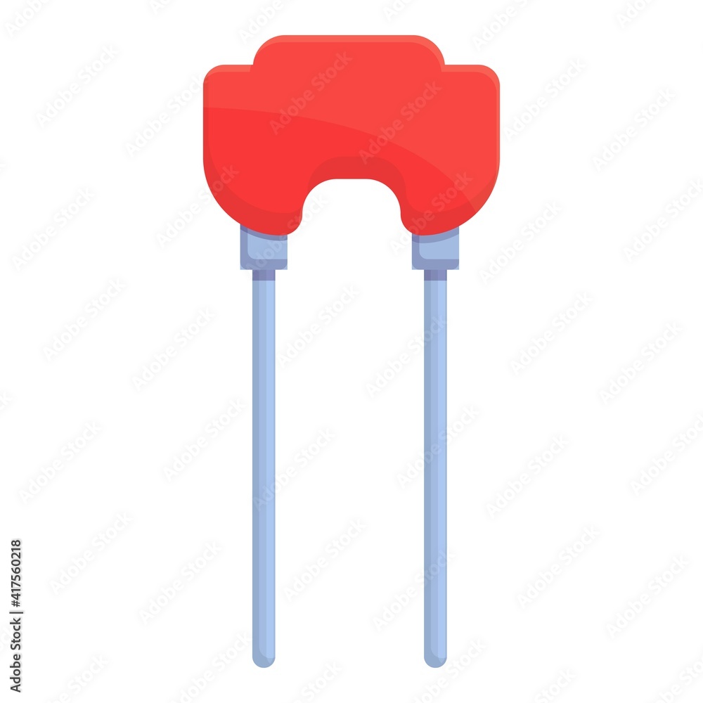 Poster resistor icon. cartoon of resistor vector icon for web design isolated on white background