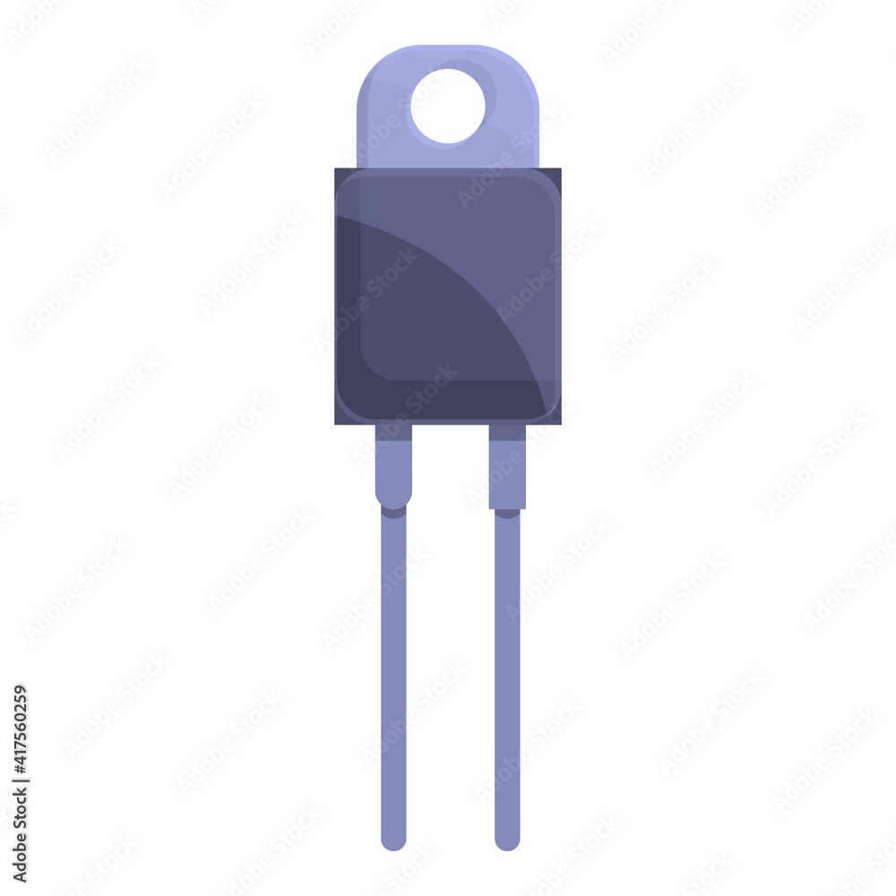 Poster electrical resistor icon. cartoon of electrical resistor vector icon for web design isolated on whit