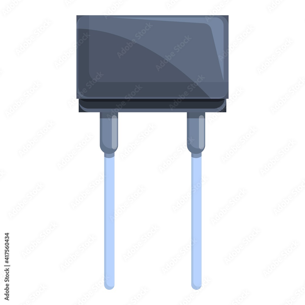 Poster diode resistor icon. cartoon of diode resistor vector icon for web design isolated on white backgrou