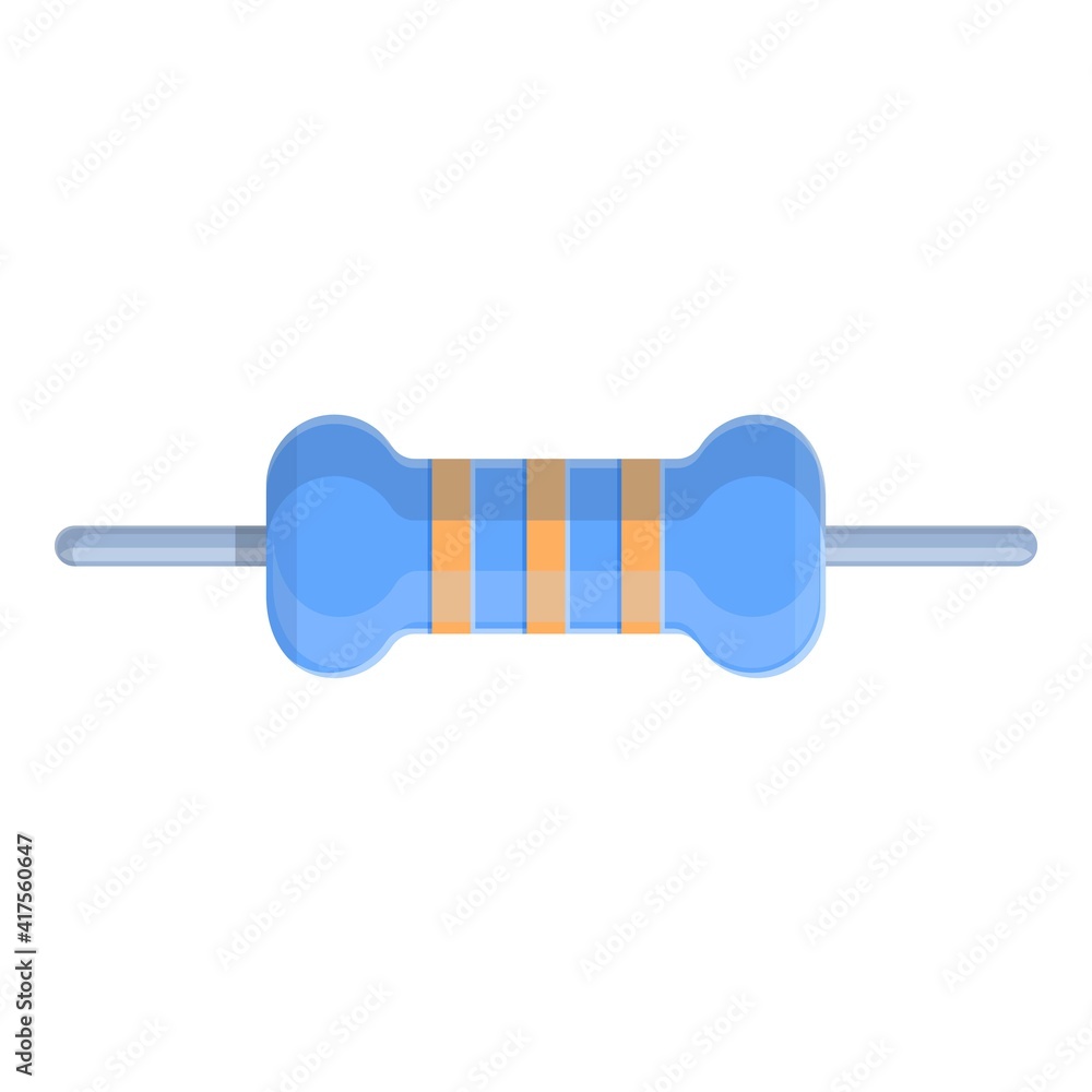 Poster system resistor icon. cartoon of system resistor vector icon for web design isolated on white backgr
