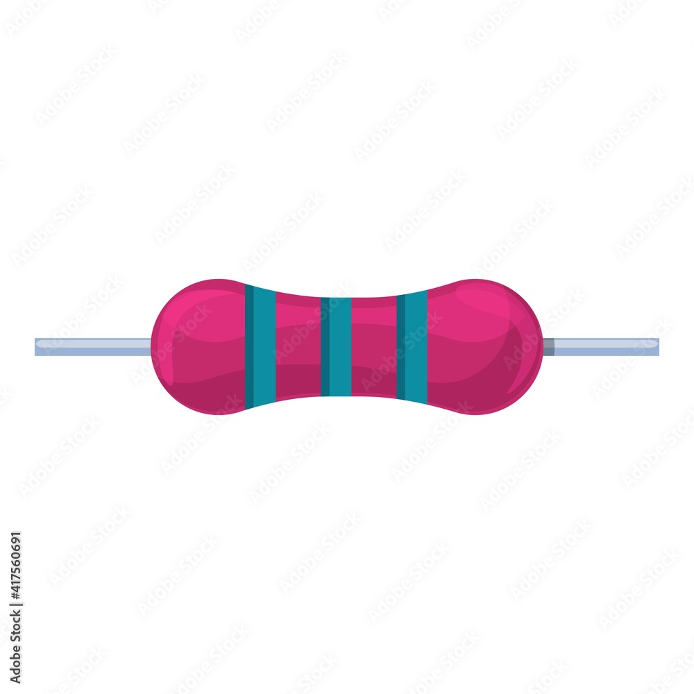 Poster digital resistor icon. cartoon of digital resistor vector icon for web design isolated on white back