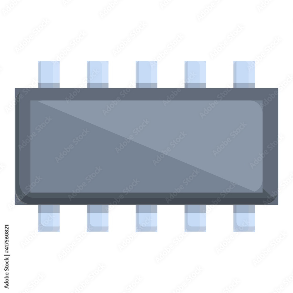 Poster card resistor icon. cartoon of card resistor vector icon for web design isolated on white background
