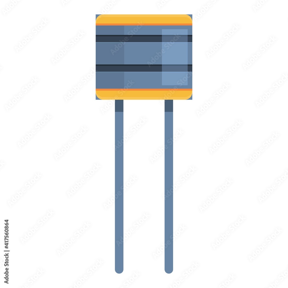 Poster micro resistor icon. cartoon of micro resistor vector icon for web design isolated on white backgrou