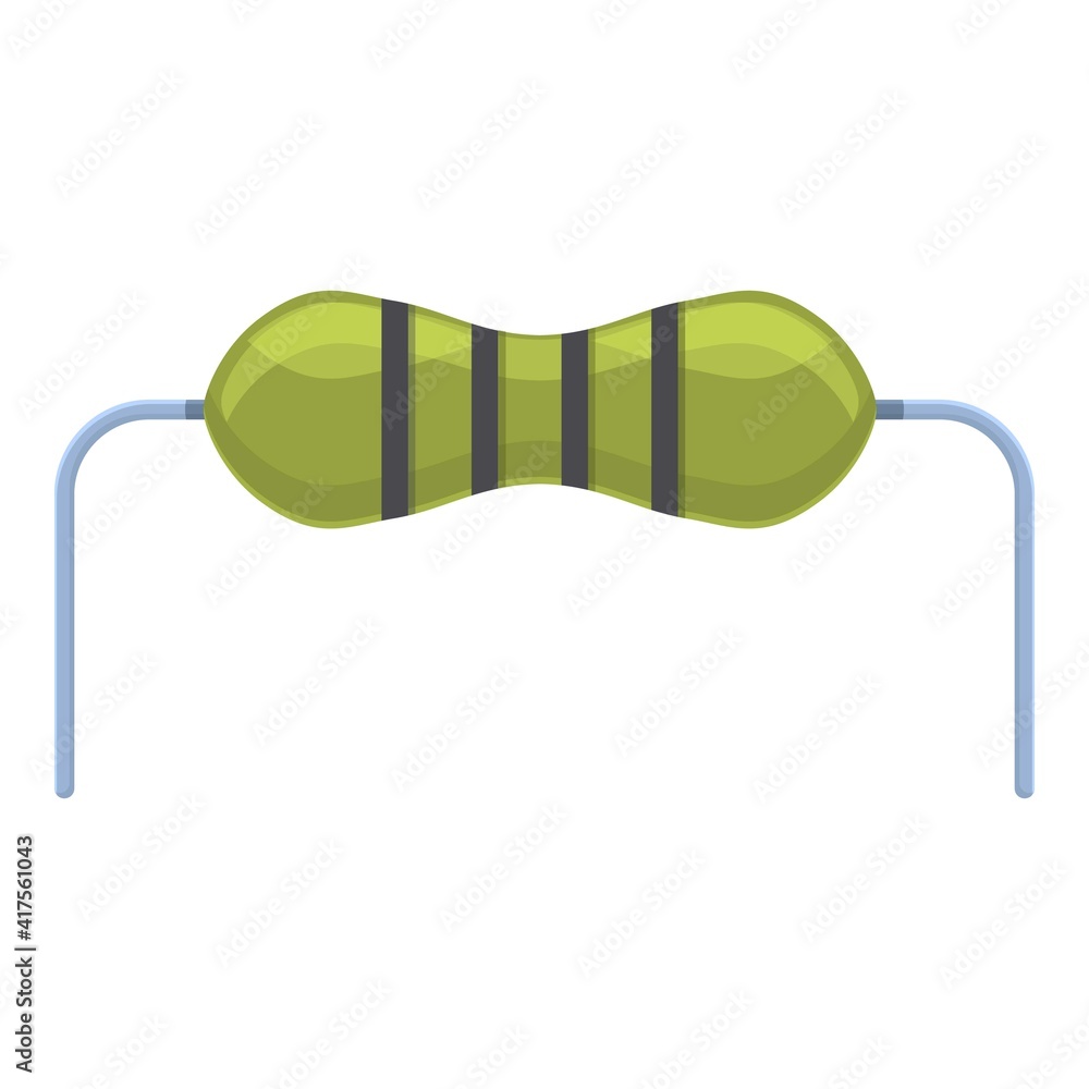 Poster static resistor icon. cartoon of static resistor vector icon for web design isolated on white backgr