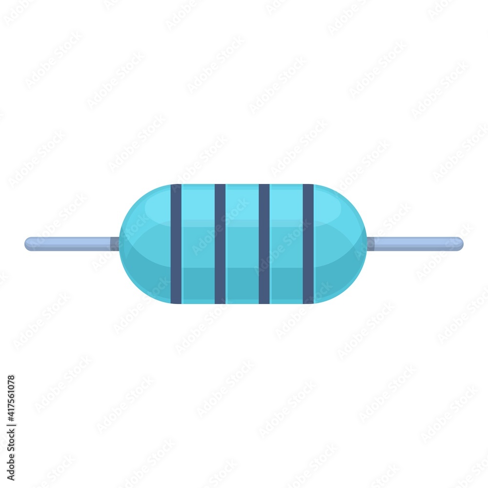 Aufkleber led resistor icon. cartoon of led resistor vector icon for web design isolated on white background