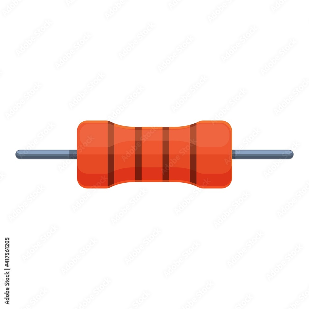Poster switcher resistor icon. cartoon of switcher resistor vector icon for web design isolated on white ba