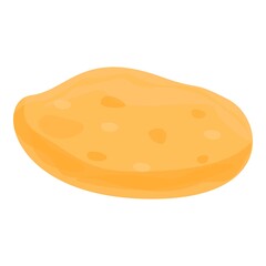 Organic pita bread icon. Cartoon of organic pita bread vector icon for web design isolated on white background