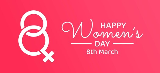 International Women's Day Banner Concept Vector Design. Event in 8th March. Greetings for Mother, Girlfriend, Bestfriend